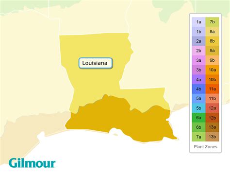 Louisiana Planting Zones - Growing Zone Map | Gilmour