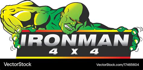 Iron man 4 x 4 Royalty Free Vector Image - VectorStock