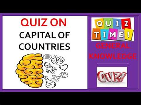 QUIZ ON CAPITAL OF COUNTRIES || COUNTRIES CAPITAL QUIZ || WORLD ...