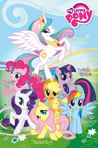 Poster MY LITTLE PONY - names | Wall Art | 3+1 FREE | Abposters.com