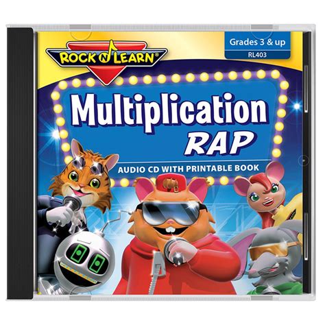 Multiplication Rap Audio CD & Printable Book - RL-403 | Rock N Learn | CDs