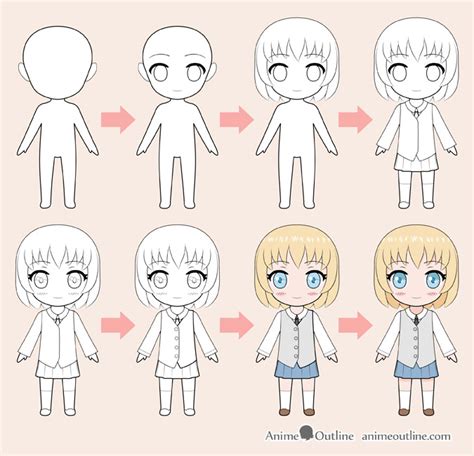 How to draw chibi body for beginners - totaldad