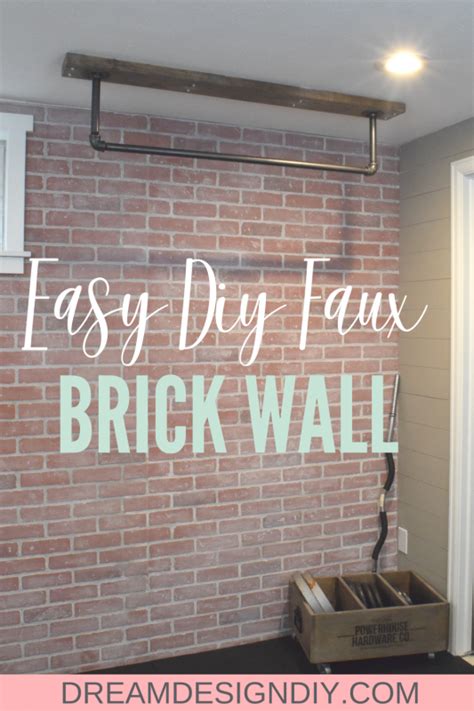 DIY Faux Brick Wall - Easy, Budget Friendly Way to Add Character ...