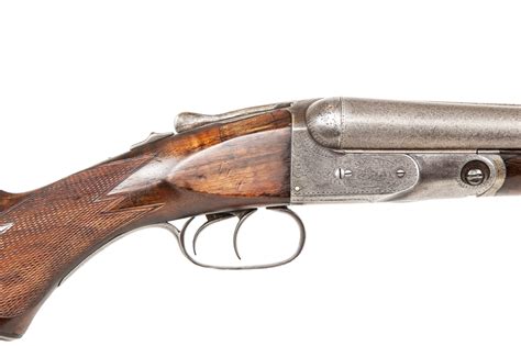 Damascus Double Barreled Parker Bros. 12 Gauge Shotgun | Witherell's ...