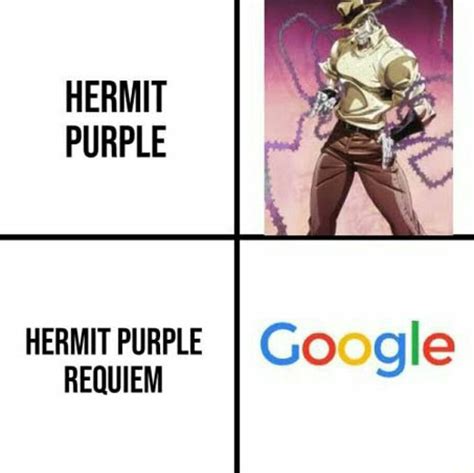 HERMIT PURPLE HERMIT PURPLE REQUIEM - iFunny Brazil