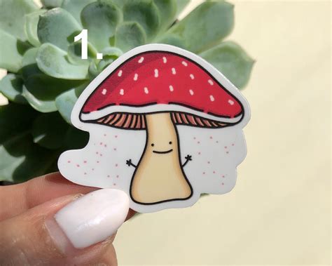 Mushroom Stickers Fungi Stickers laptop sticker water | Etsy