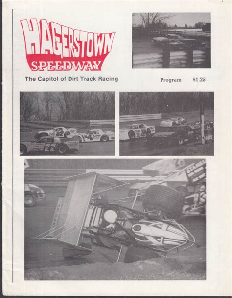 Hagerstown Speedway PA Dirt Track Program 4/20 1986 w/ scored time trials