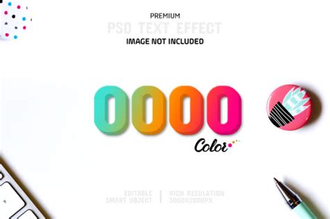 Editable Gradient Color Text Effect Graphic by Pixeliota · Creative Fabrica