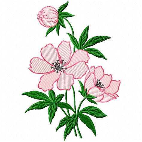 Embroidery Designs Flowers - ClipArt Best