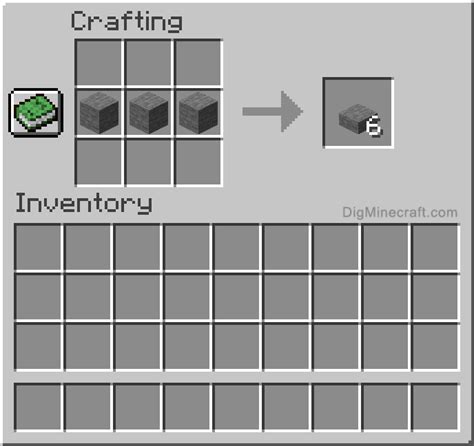 How to make a Stone Slab in Minecraft