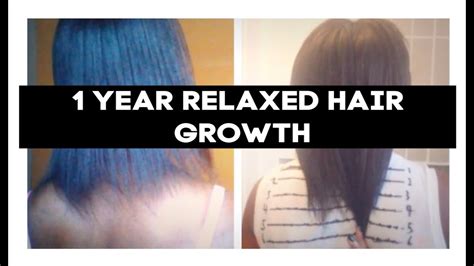 My 1 Year Relaxed Hair Journey Growth In Pictures ♡ - YouTube