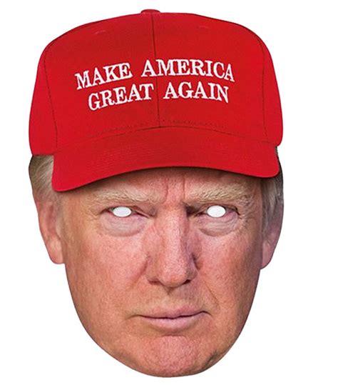 Donald Trump Make America Great Again Hat Single 2D Card Party Face Mask