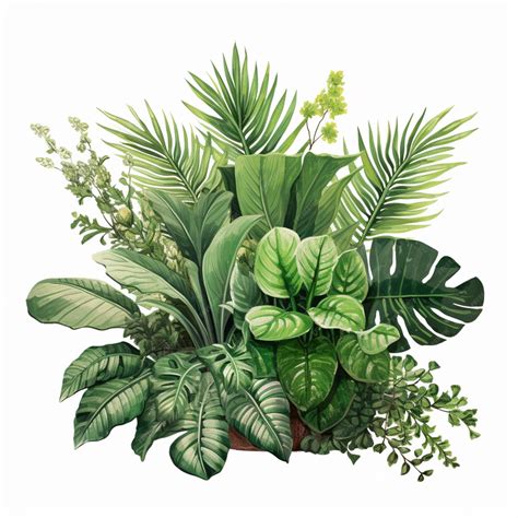 Premium AI Image | There is a potted plant with many different types of ...