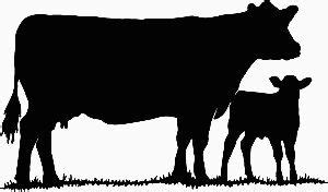 cow and calf | Animal silhouette, Silhouette clip art, Cattle