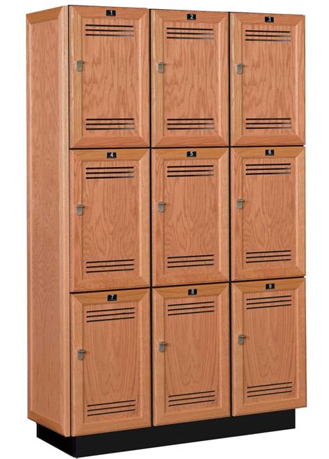 Vented Wood Club Lockers by All Wood Lockers