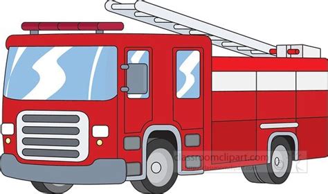 Safety Clipart-emergency vehicle fire truck clipart 5912A