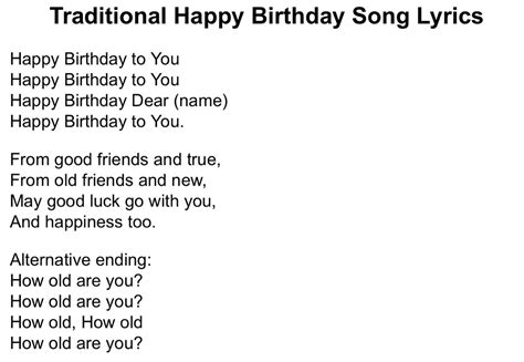 happy happy birthday to you lyrics - Perfect Partner Blook Picture Show