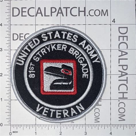 US Army 81st Stryker Brigade Veteran Patch - Decal Patch - Co