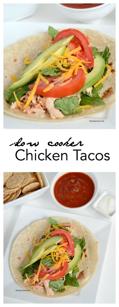 Slow Cooker Chicken Tacos - The Idea Room