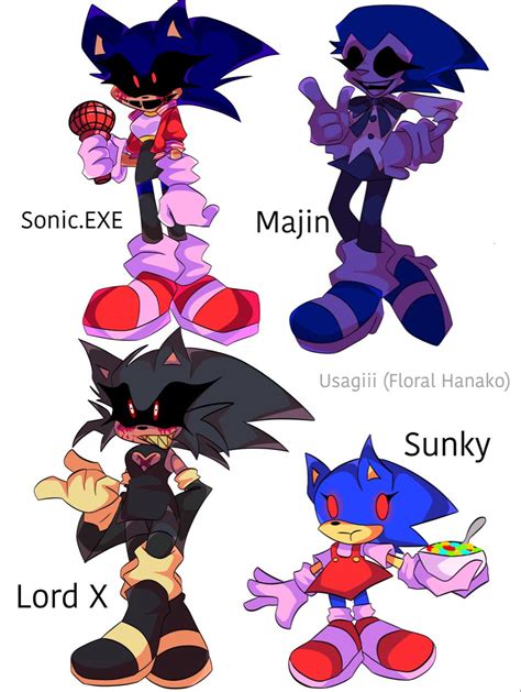 Sonic EXE characters but genderbent | Dibujos animados bonitos, Dibujos ...