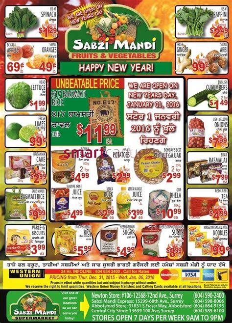 Sabzi Mandi Flyer December 31 to January 6