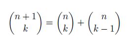 Latex examples: combination formula