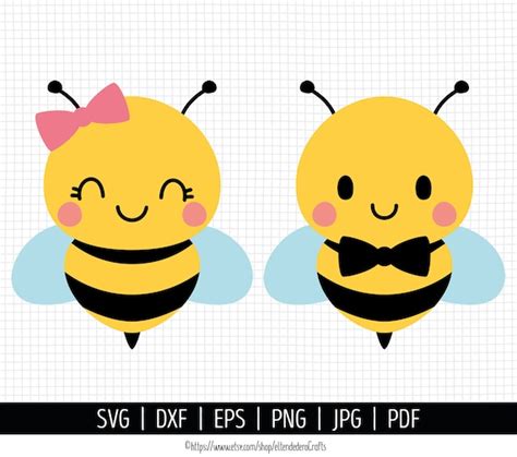 Bee SVG. Boy Bee Svg Vector Girl Bee Svg Cut Files. Baby Bee | Etsy