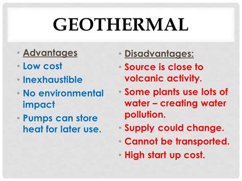 Advantages And Disadvantages Of Geothermal Energy