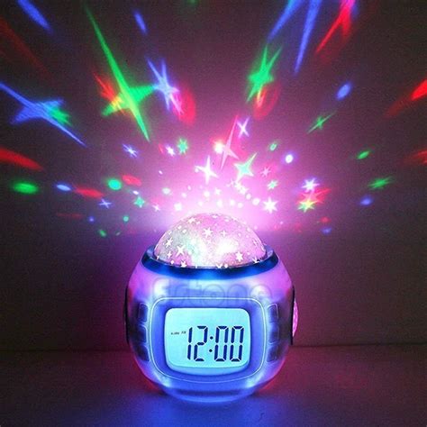 Children Room Sky Star Night Light Projector Lamp Alarm Clock sleeping ...