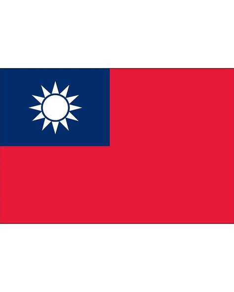 Taiwan Flag 2 x 3 ft. Indoor Display or Parade Flag