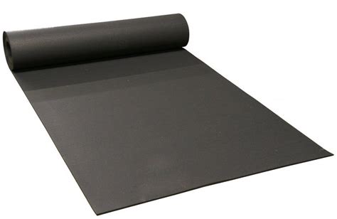 4' Wide x 1/4” Thick Black Rubber Rolls For Light Commercial Use