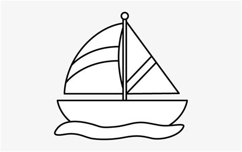 Sailboat Clipart Black And White - Black And White Clip Art Boat ...