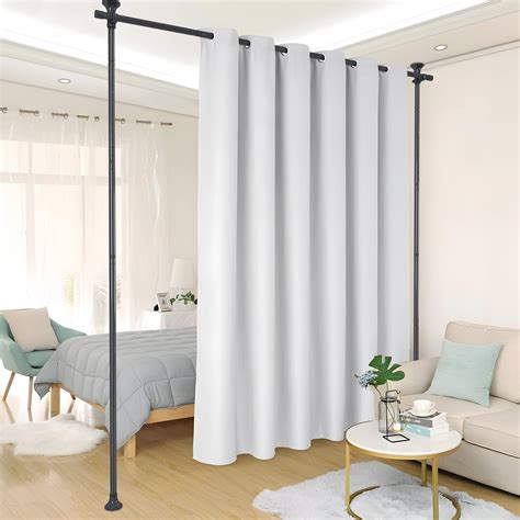 Snapklik.com : Room Divider, Drilling Free Tension Curtain Rods ...