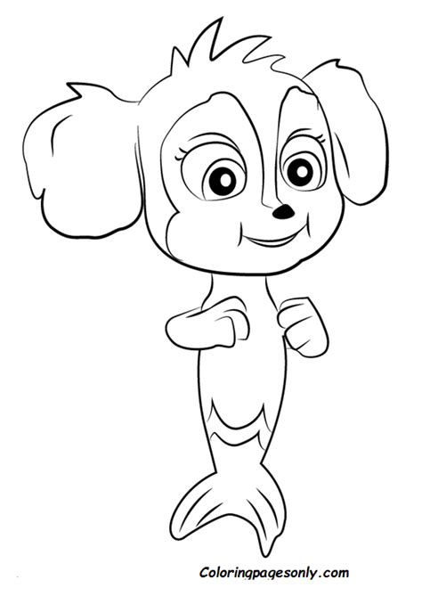 Paw Patrol Mer Pups Coloring Page - Free Printable Coloring Pages