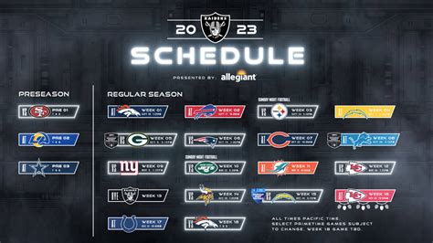 Nancy Parsons Kabar: Raiders Schedule 2023 To 2024