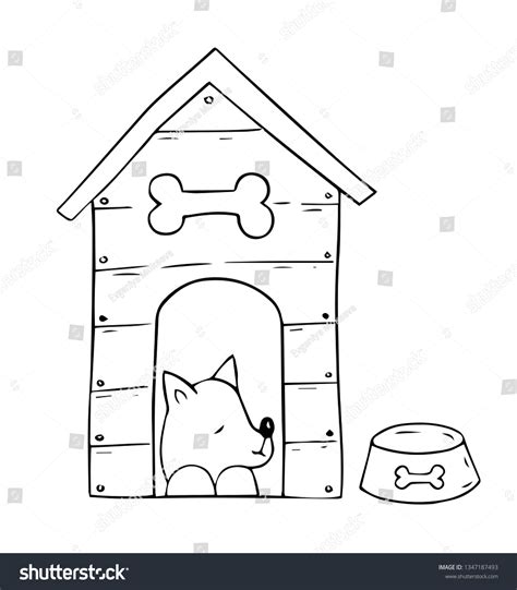 Cartoon Dog Booth On White Background Stock Vector (Royalty Free ...