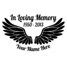 "In Loving Memory" Decals & Stickers - Customizable