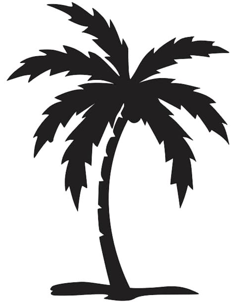 Free palm tree silhouette vector DXF files download | Free Vector