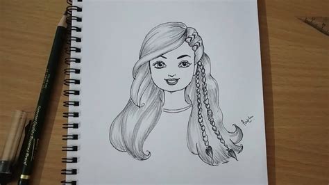 Doll Face Barbie Pencil Drawing - canvas-ly