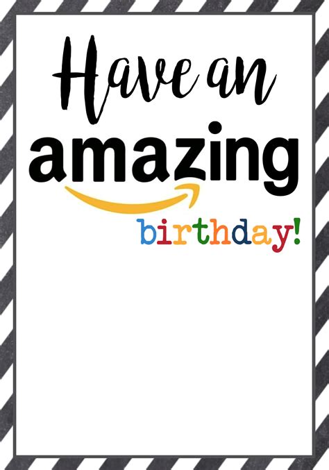 Amazon Birthday Cards Free Printable - Paper Trail Design