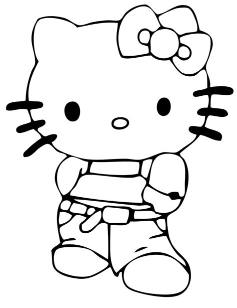 Hello Kitty Line Drawing at PaintingValley.com | Explore collection of ...