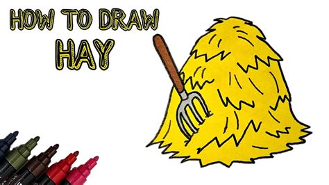 How to draw hay with a pitchfork - YouTube