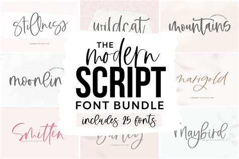 Modern Script Font BUNDLE (1109237) | Handwritten | Font Bundles