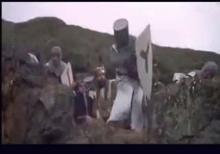 Killer Rabbit Scene GIF - MontyPython HolyGrail - Discover & Share GIFs