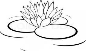 Water Lily Outline - ClipArt Best