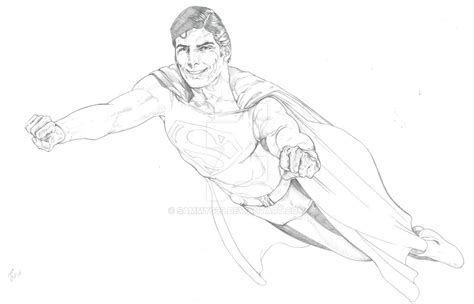 Christopher Reeve Superman pencils WIP by SammyG23 on DeviantArt