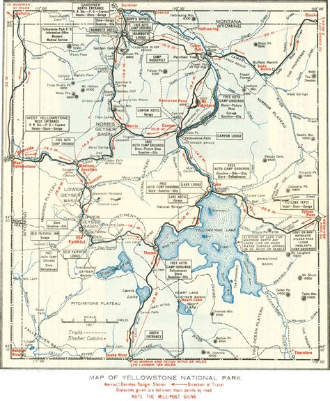 Map of Yellowstone National Park. - Maps on the Web