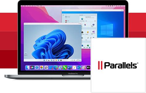 Parallels Desktop 18 overlaid on Mac Pro Desktop