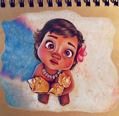 Easy Moana Sketch / Curlyhair disney fanart moana oar sand shore sketch ...