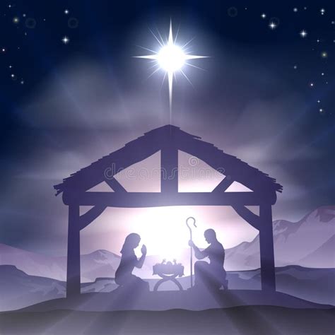 Christmas Manger Nativity Scene Royalty Free Stock Photography - Image ...